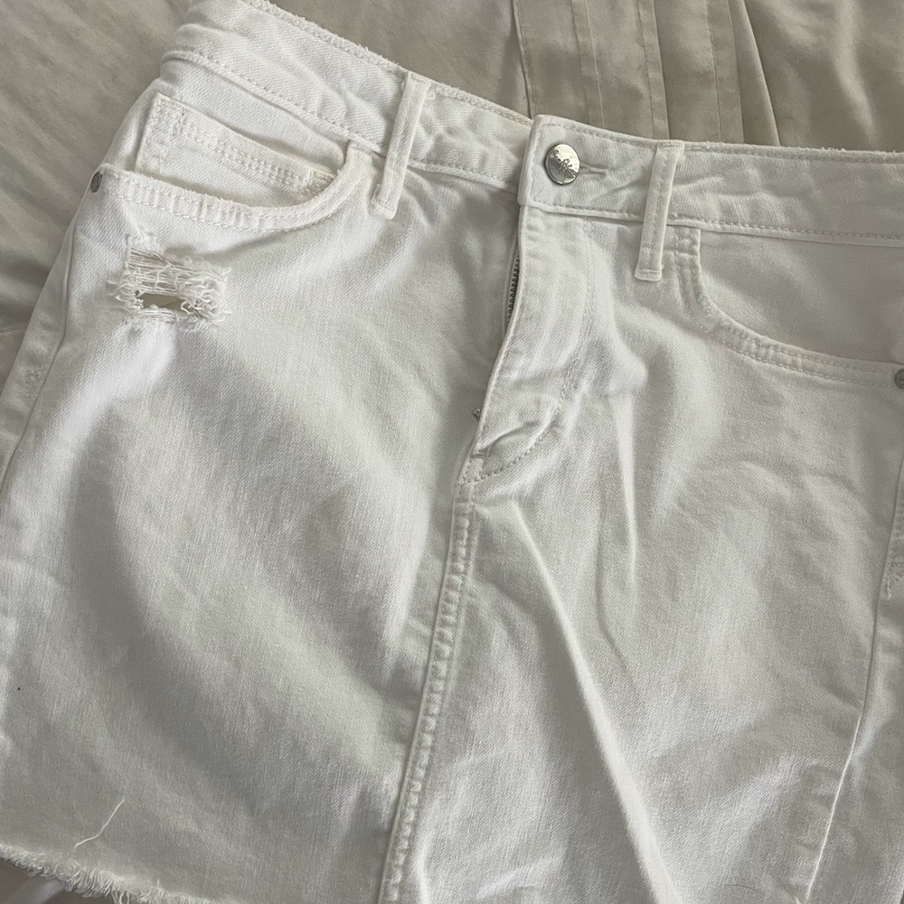 Sam Edelman White Jean Riley Skirt